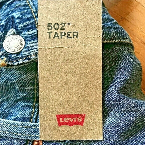 NWT Levis 502 Jeans Regular Taper Stretch Distress - Picture 6 of 7